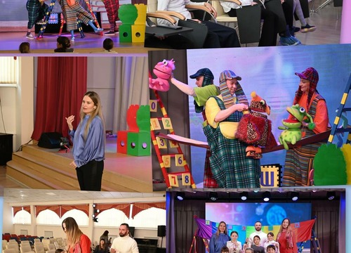 ДРУЗЬЯ!  В преддверии 8️⃣ марта, наш фонд вновь посетил школу № 3, где ребята с нетерпением ждали уже полюбившийся спектакль «Веселые уроки».